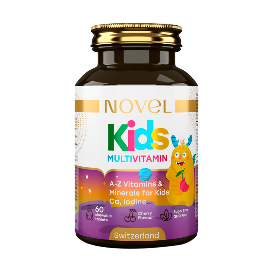 Мультивітаміни для дітей Novel Kids Multivitamin, 60 жувальних таблеток